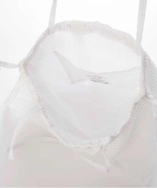 EARTH MADE（アースメイド）の「FRILL MESH TOTE（トートバッグ・レディース・グレー/ホワイト/オレンジ・FREE）」の8枚目の写真
