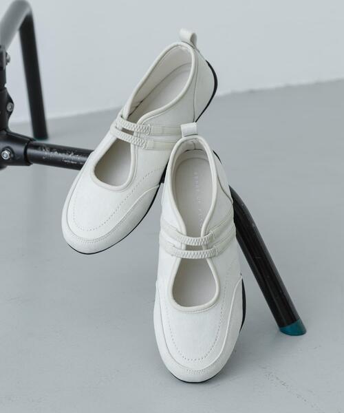 SENSE OF PLACE by URBAN RESEARCH（センスオブプレイスバイアーバンリサーチ）の「フラットソールバレエスニーカー（バレエシューズ・レディース・ブラウン/ブラック/アイボリー・SMALL/LARGE/MEDIUM）」の2枚目の写真