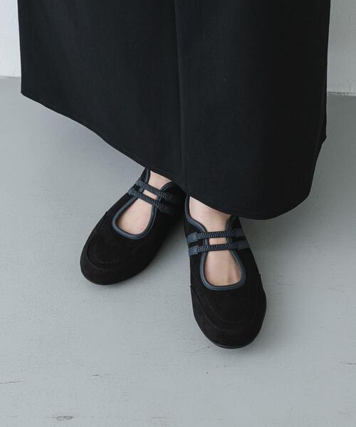 SENSE OF PLACE by URBAN RESEARCH（センスオブプレイスバイアーバンリサーチ）の「フラットソールバレエスニーカー（バレエシューズ・レディース・ブラウン/ブラック/アイボリー・SMALL/LARGE/MEDIUM）」の9枚目の写真