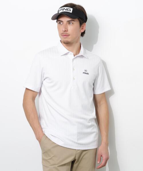 PING(ピン)の「【PING APPAREL】ストライプジャカード半袖ポロシャツ(ポロシャツ・メンズ・レッド/ベージュ/ホワイト/ネイビー・LL1/L/LL/S/M)」の6枚目の写真