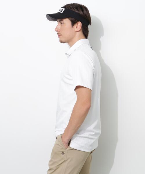 PING(ピン)の「【PING APPAREL】ストライプジャカード半袖ポロシャツ(ポロシャツ・メンズ・レッド/ベージュ/ホワイト/ネイビー・LL1/L/LL/S/M)」の7枚目の写真