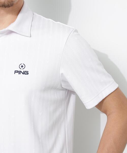 PING(ピン)の「【PING APPAREL】ストライプジャカード半袖ポロシャツ(ポロシャツ・メンズ・レッド/ベージュ/ホワイト/ネイビー・LL1/L/LL/S/M)」の11枚目の写真