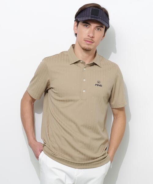 PING(ピン)の「【PING APPAREL】ストライプジャカード半袖ポロシャツ(ポロシャツ・メンズ・レッド/ベージュ/ホワイト/ネイビー・LL1/L/LL/S/M)」の18枚目の写真