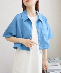 【RS】【Social GIRL】ナイロンショートシャツ
