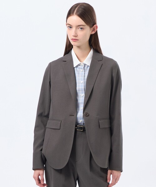 MACKINTOSH PHILOSOPHY（ﾏｯｷﾝﾄｯｼｭ ﾌｨﾛｿﾌｨｰ）の「【MP STANDARD JACKET】DRY OXFORD製（テーラードジャケット・レディース・チャコールグレー/ダークネイビー/ブルー系その他7/ベージュ系その他・36/38/40）」の2枚目の写真