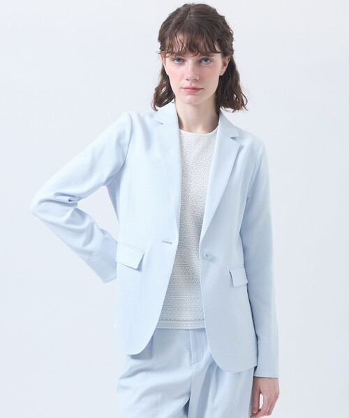 MACKINTOSH PHILOSOPHY(マッキントッシュ フィロソフィー)の「【MP STANDARD JACKET】DRY OXFORD製(テーラードジャケット・レディース・チャコールグレー/ダークネイビー/ブルー系その他7/ベージュ系その他/ブルー・36/38/40)」の4枚目の写真