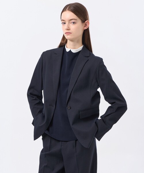 MACKINTOSH PHILOSOPHY（ﾏｯｷﾝﾄｯｼｭ ﾌｨﾛｿﾌｨｰ）の「【MP STANDARD JACKET】DRY OXFORD製（テーラードジャケット・レディース・チャコールグレー/ダークネイビー/ブルー系その他7/ベージュ系その他・36/38/40）」の4枚目の写真