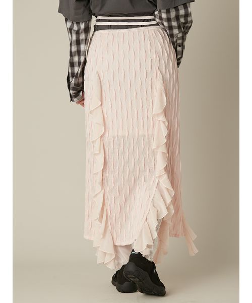 FURFUR(ファーファー)の「フリルカットスカート(スカート・レディース・ピンク/アイボリー/ブラック・F)」の9枚目の写真