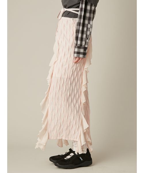 FURFUR(ファーファー)の「フリルカットスカート(スカート・レディース・ピンク/アイボリー/ブラック・F)」の10枚目の写真