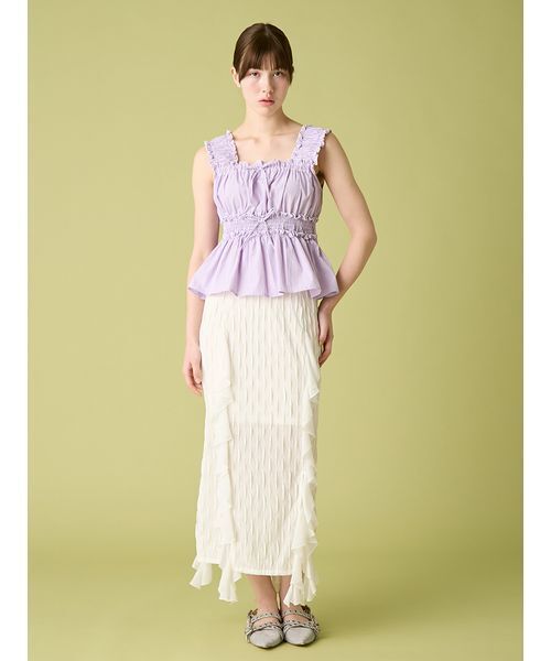 FURFUR(ファーファー)の「フリルカットスカート(スカート・レディース・ピンク/アイボリー/ブラック・F)」の14枚目の写真