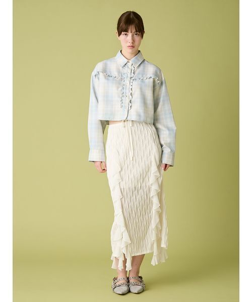 FURFUR(ファーファー)の「フリルカットスカート(スカート・レディース・ピンク/アイボリー/ブラック・F)」の16枚目の写真