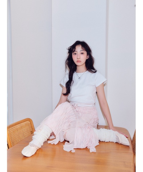 FURFUR(ファーファー)の「フリルカットスカート(スカート・レディース・ピンク/アイボリー/ブラック・F)」の4枚目の写真