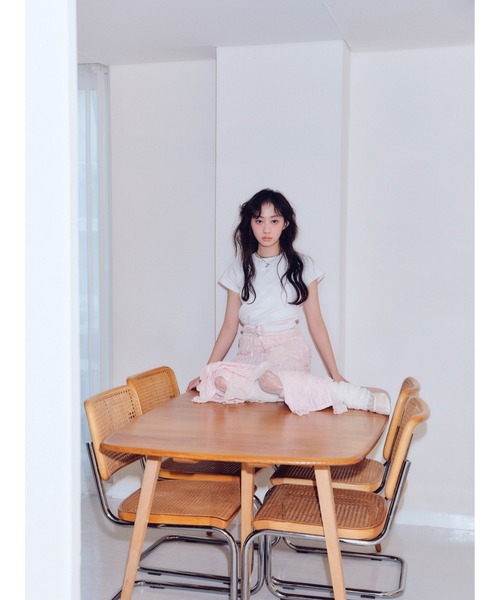 FURFUR(ファーファー)の「フリルカットスカート(スカート・レディース・ピンク/アイボリー/ブラック・F)」の5枚目の写真