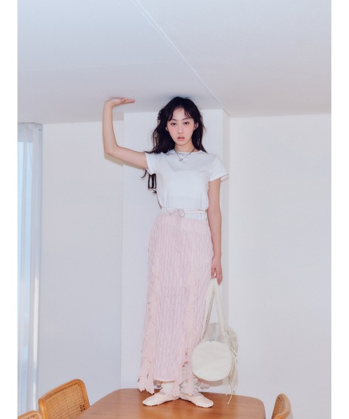 FURFUR(ファーファー)の「フリルカットスカート(スカート・レディース・ピンク/アイボリー/ブラック・F)」の6枚目の写真