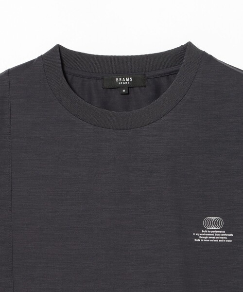 BEAMS HEART(ビームスハート)の「【ユニセックス】サイド ポケット Tシャツ(吸水速乾・UVカット・接触冷感)(Tシャツ/カットソー・メンズ・チャコールグレー/ホワイト・SMALL/MEDIUM/LARGE)」の7枚目の写真