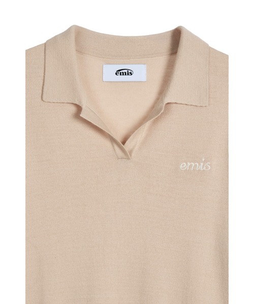 EMIS（イミス）の「(W) COLLAR KNIT TOP（ニット/セーター・レディース・ベージュ/ブラック・FREE）」の19枚目の写真