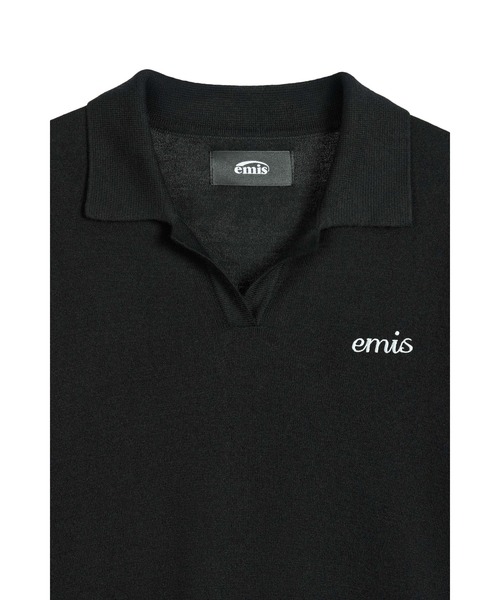 EMIS（イミス）の「(W) COLLAR KNIT TOP（ニット/セーター・レディース・ベージュ/ブラック・FREE）」の9枚目の写真