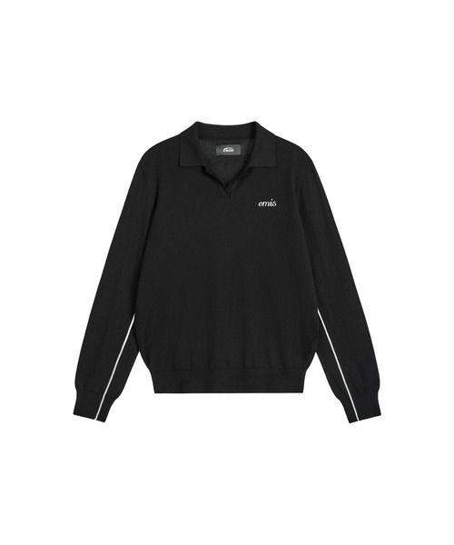EMIS（イミス）の「(W) COLLAR KNIT TOP（ニット/セーター・レディース・ベージュ/ブラック・FREE）」の8枚目の写真