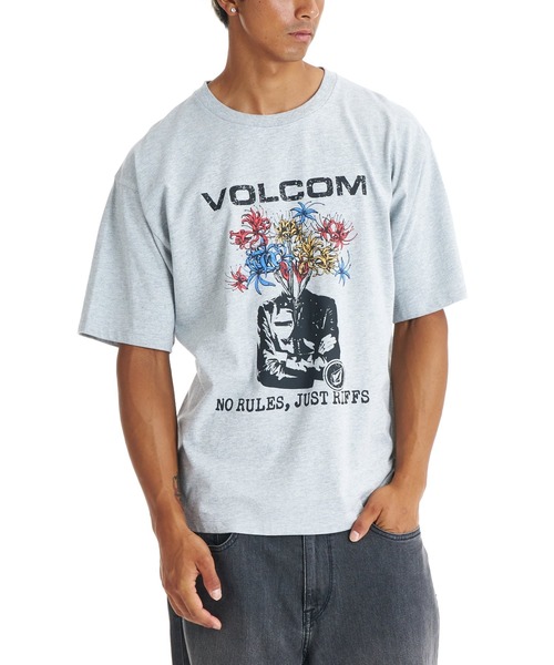 VOLCOM(ボルコム)の「VOLCOM メンズ FLOWER MEN SS TEE Tシャツ 【2026年春夏モデル】(Tシャツ/カットソー・メンズ・ライトグレー/パープル系その他/ホワイト/ブラック・SMALL/MEDIUM/LARGE/X-LARGE)」の3枚目の写真