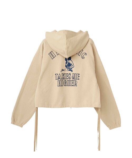 HYSTERIC GLAMOUR(ヒステリックグラマー)の「TAKES ME HIGHER刺繍 パーカー(パーカー・レディース・ブラック/カーキ/ベージュ・FREE)」の4枚目の写真