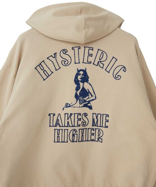 HYSTERIC GLAMOUR(ヒステリックグラマー)の「TAKES ME HIGHER刺繍 パーカー(パーカー・レディース・ブラック/カーキ/ベージュ・FREE)」の7枚目の写真