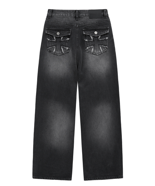 Midnight Move(ミッドナイトムーブ)の「eg pk denim pants (black)(デニムパンツ・レディース・その他・MEDIUM/SMALL)」の3枚目の写真