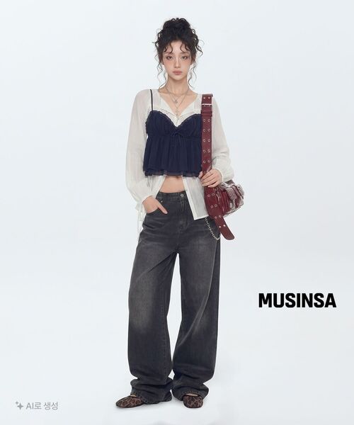 Midnight Move(ミッドナイトムーブ)の「eg pk denim pants (black)(デニムパンツ・レディース・その他・MEDIUM/SMALL)」の5枚目の写真
