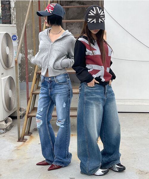Midnight Move(ミッドナイトムーブ)の「eg pk denim pants (black)(デニムパンツ・レディース・その他・MEDIUM/SMALL)」の7枚目の写真