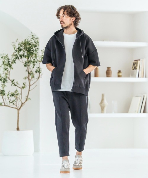 Magine（マージン）の「mpa4068-Double Knit Short Sleeve Parka 半袖パーカー(MGN-261-049)（パーカー・メンズ・ネイビー/ブラック/ミックスグレー・44/46/48）」の9枚目の写真