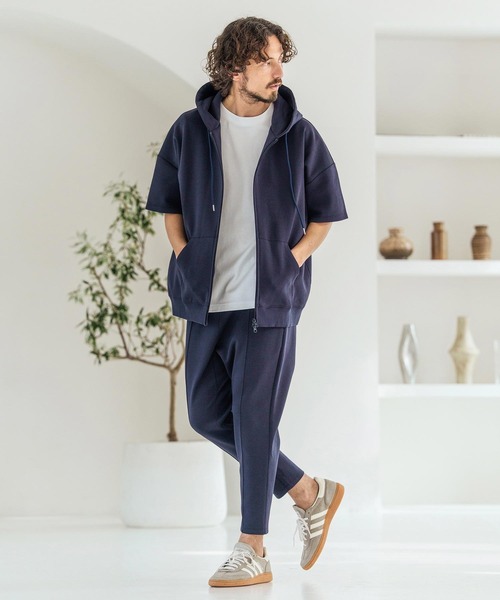 Magine（マージン）の「mpa4068-Double Knit Short Sleeve Parka 半袖パーカー(MGN-261-049)（パーカー・メンズ・ネイビー/ブラック/ミックスグレー・44/46/48）」の15枚目の写真
