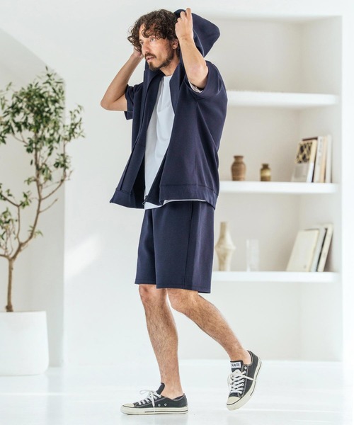 Magine（マージン）の「mpa4068-Double Knit Short Sleeve Parka 半袖パーカー(MGN-261-049)（パーカー・メンズ・ネイビー/ブラック/ミックスグレー・44/46/48）」の17枚目の写真