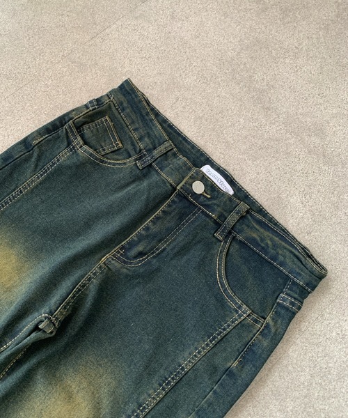 Teem Store(チームストア)の「ウォッシュ加工 ストレッチフレアデニム 美脚効果(デニムパンツ・レディース・ブルー/サックスブルー・L/M)」の14枚目の写真