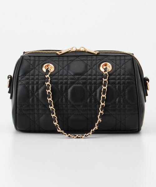 INGNI（イング）の「キルティングチェーンボストンバッグ（ボストンバッグ・レディース・アイボリー/サックスブルー/ブラック・-）」の6枚目の写真