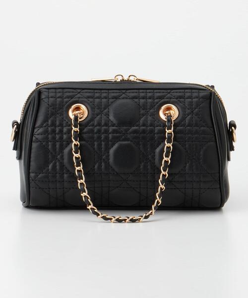 INGNI（イング）の「キルティングチェーンボストンバッグ（ボストンバッグ・レディース・アイボリー/サックスブルー/ブラック・-）」の8枚目の写真