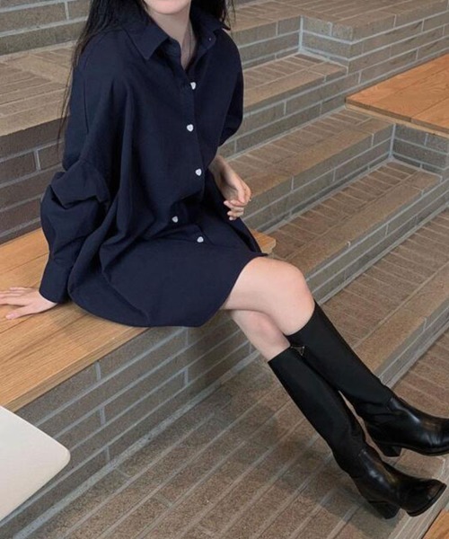 SallyLunn(サリーラン)の「ビッグシルエットシャツ(シャツ/ブラウス・レディース・ピンク/グリーン/ホワイト/ブラック・LARGE/MEDIUM)」の1枚目の写真