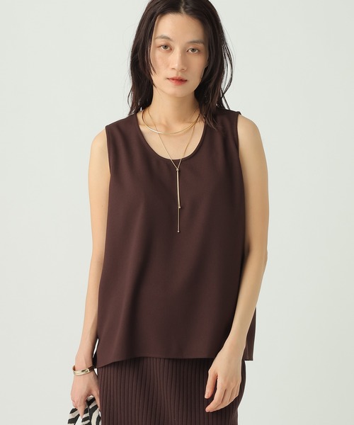 Elura（エルーラ）の「サラサラリラクシーノースリブラウス/656799（シャツ/ブラウス・レディース・ブラック/ダークブラウン/ゼブラ/オフホワイト/ミント/モカ・FREE）」の4枚目の写真