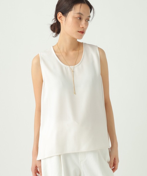 Elura（エルーラ）の「サラサラリラクシーノースリブラウス/656799（シャツ/ブラウス・レディース・ブラック/ダークブラウン/ゼブラ/オフホワイト/ミント/モカ・FREE）」の2枚目の写真