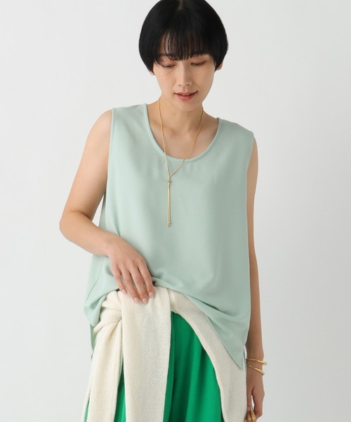 Elura（エルーラ）の「サラサラリラクシーノースリブラウス/656799（シャツ/ブラウス・レディース・ブラック/ダークブラウン/ゼブラ/オフホワイト/ミント/モカ・FREE）」の5枚目の写真