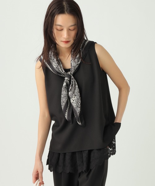 Elura（エルーラ）の「サラサラリラクシーノースリブラウス/656799（シャツ/ブラウス・レディース・ブラック/ダークブラウン/ゼブラ/オフホワイト/ミント/モカ・FREE）」の3枚目の写真