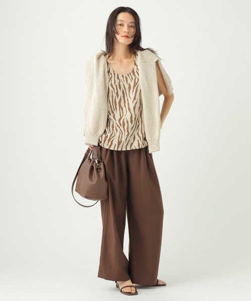 Elura（エルーラ）の「サラサラリラクシーノースリブラウス/656799（シャツ/ブラウス・レディース・ブラック/ダークブラウン/ゼブラ/オフホワイト/ミント/モカ・FREE）」の19枚目の写真