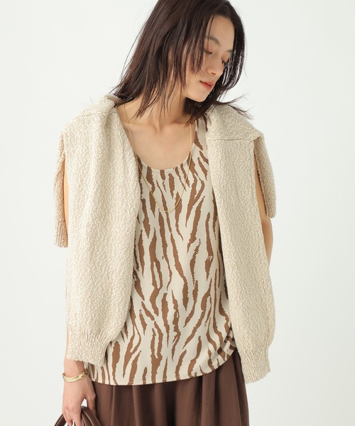 Elura（エルーラ）の「サラサラリラクシーノースリブラウス/656799（シャツ/ブラウス・レディース・ブラック/ダークブラウン/ゼブラ/オフホワイト/ミント/モカ・FREE）」の16枚目の写真