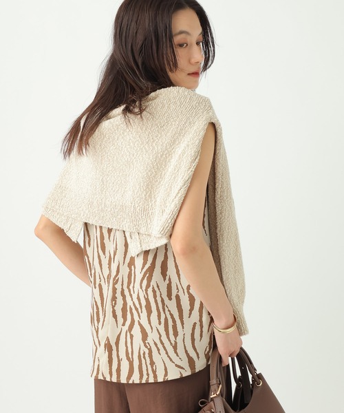 Elura（エルーラ）の「サラサラリラクシーノースリブラウス/656799（シャツ/ブラウス・レディース・ブラック/ダークブラウン/ゼブラ/オフホワイト/ミント/モカ・FREE）」の17枚目の写真