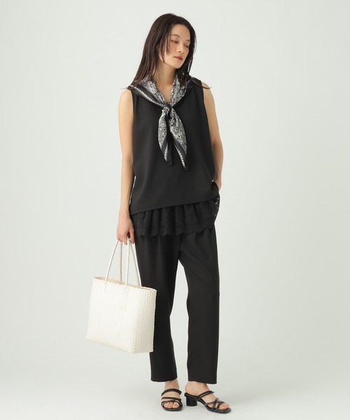 Elura（エルーラ）の「サラサラリラクシーノースリブラウス/656799（シャツ/ブラウス・レディース・ブラック/ダークブラウン/ゼブラ/オフホワイト/ミント/モカ・FREE）」の14枚目の写真