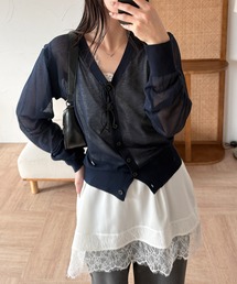 MUHET（ミュエータ）の「2 way sheer knit cardigan / 2WAYシアーニットカーディガン（カーディガン/ボレロ）」