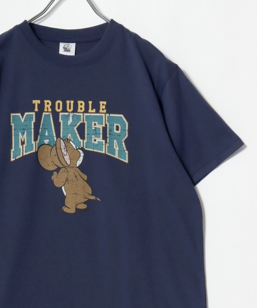 Tom&Jerry(トムアンドジェリー)の「2026SS Tom&Jerry/トムとジェリー カレッジ フロント/バックプリント ワンポイント刺繍 半袖Tシャツ(Tシャツ/カットソー・レディース・イエロー/クリーム/スミクロ/ミント/ブラック/ネイビー/ホワイト/アッシュグレー・M/L)」の8枚目の写真