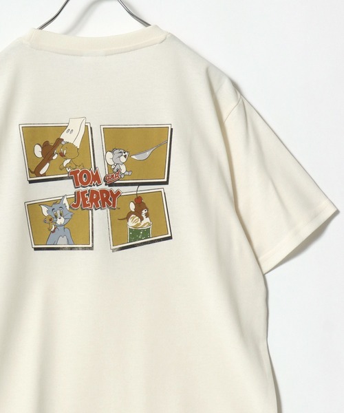 Tom&Jerry(トムアンドジェリー)の「2026SS Tom&Jerry/トムとジェリー カレッジ フロント/バックプリント ワンポイント刺繍 半袖Tシャツ(Tシャツ/カットソー・レディース・イエロー/クリーム/スミクロ/ミント/ブラック/ネイビー/ホワイト/アッシュグレー・M/L)」の6枚目の写真