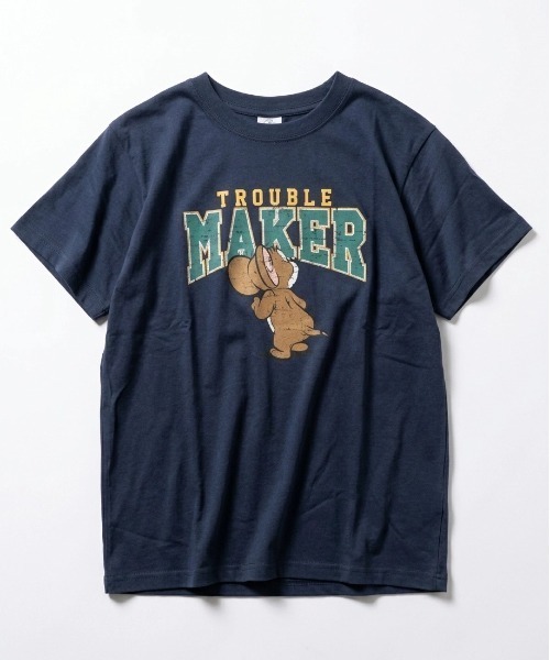 Tom&Jerry(トムアンドジェリー)の「2026SS Tom&Jerry/トムとジェリー カレッジ フロント/バックプリント ワンポイント刺繍 半袖Tシャツ(Tシャツ/カットソー・レディース・イエロー/クリーム/スミクロ/ミント/ブラック/ネイビー/ホワイト/アッシュグレー・M/L)」の12枚目の写真
