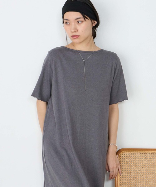 forksy.(フォルクシー)の「【forksy.】ストラップネック リブメロー ロングワンピース / 接触冷感・UVカット(ワンピース・レディース・チャコールグレー/ブラック/モカ・M/L)」の11枚目の写真