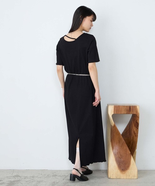 forksy.(フォルクシー)の「【forksy.】ストラップネック リブメロー ロングワンピース / 接触冷感・UVカット(ワンピース・レディース・チャコールグレー/ブラック/モカ・M/L)」の19枚目の写真