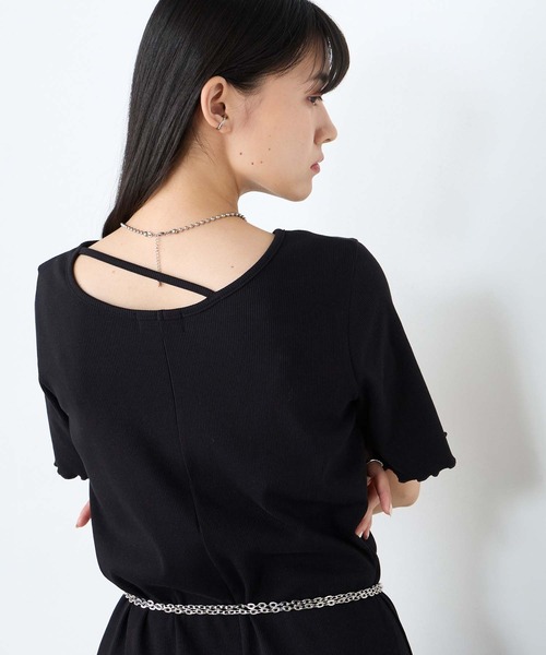 forksy.(フォルクシー)の「【forksy.】ストラップネック リブメロー ロングワンピース / 接触冷感・UVカット(ワンピース・レディース・チャコールグレー/ブラック/モカ・M/L)」の20枚目の写真